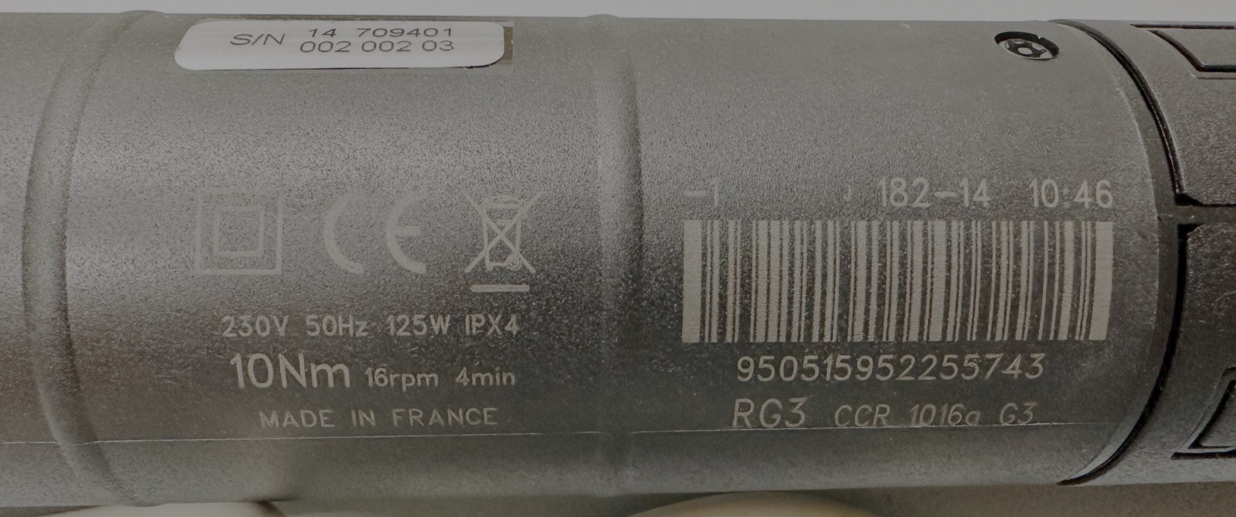 Exemple de référence moteur Bubendorff CCR 1016a G3